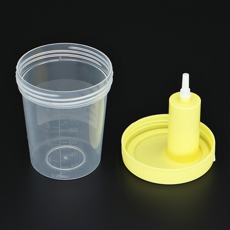 Medical Use Specimen Container 120ml Graduated Urine Collection Cup Disposable Container with Needle / Vacuum Urine Tube Kit