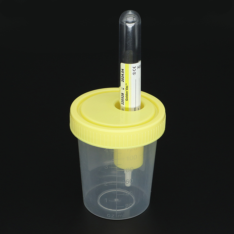 Medical Use Specimen Container 120ml Graduated Urine Collection Cup Disposable Container with Needle / Vacuum Urine Tube Kit