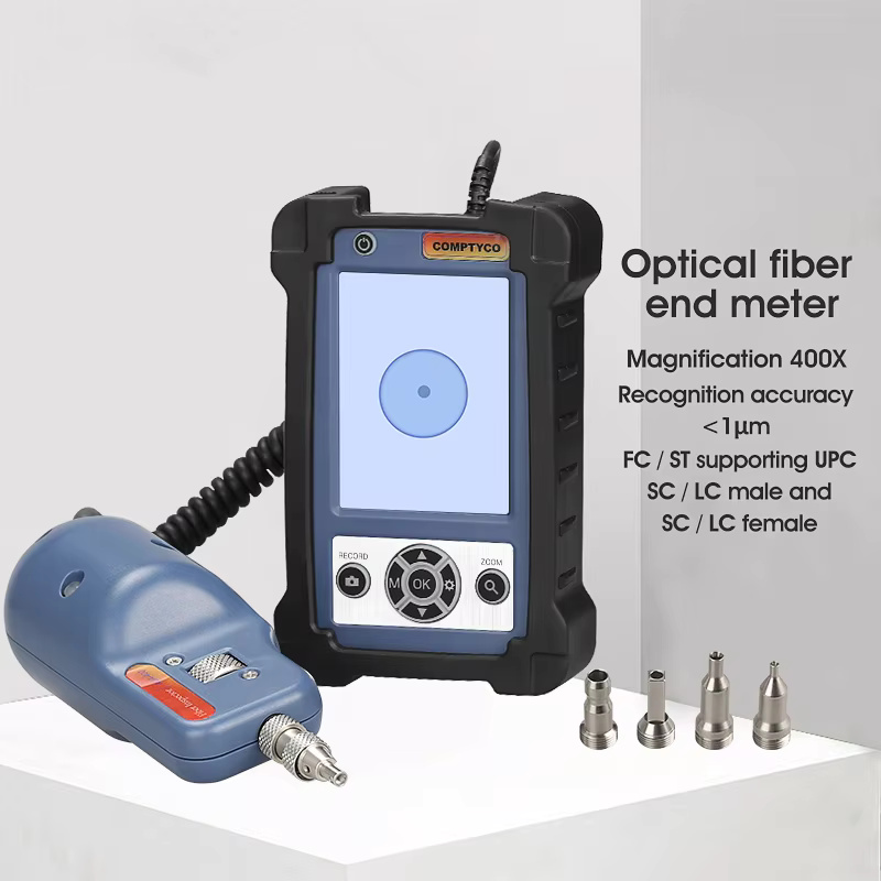 COMPTYCO Fiber Optic End Face Detector One Click 1.25/2.5mm Cleaning Pen Cleaning Box Fiber Optic Microscope Fiber Optic Cleaner