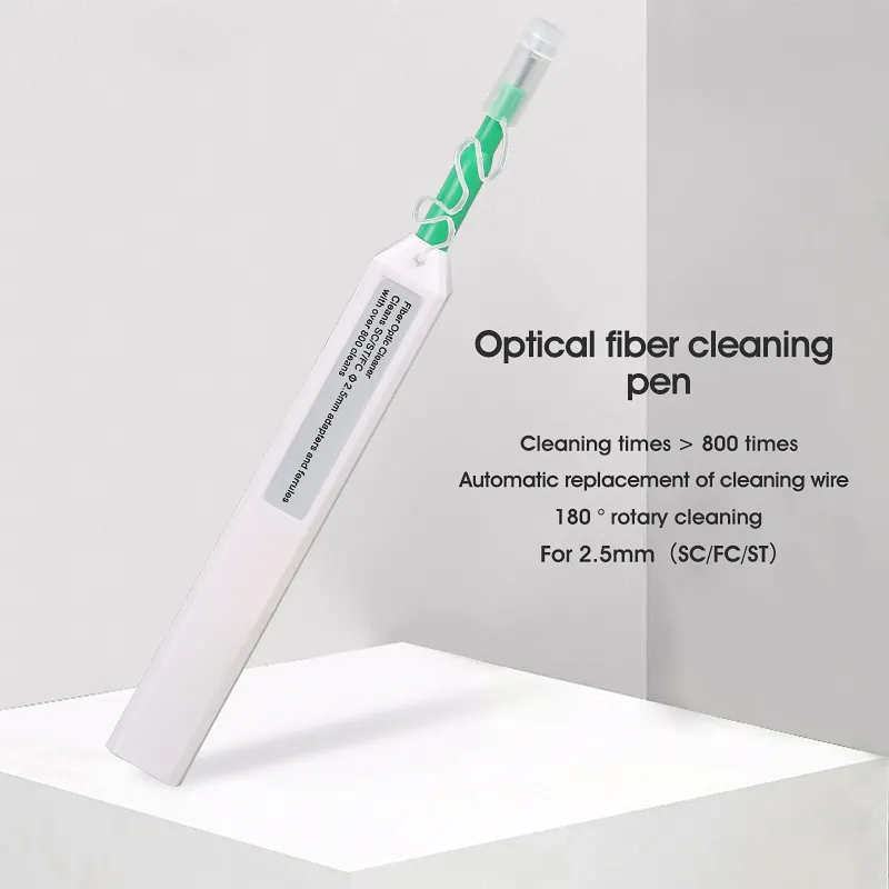 COMPTYCO Fiber End Face Cleaning Kit Set 10 Piece Fiber Cleaning Pen 1.25/2.5mm Fiber Cleaning Box