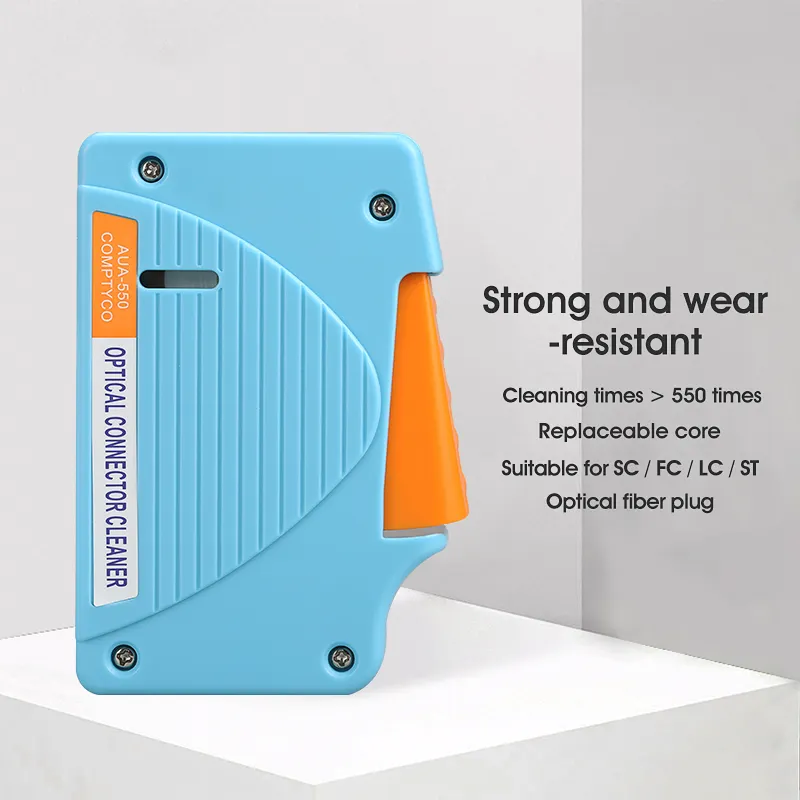 COMPTYCO Fiber End Face Cleaning Kit Set 10 Piece Fiber Cleaning Pen 1.25/2.5mm Fiber Cleaning Box