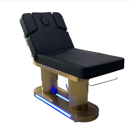 Electric Treatment Moxibustion Therapy Chair Latex Topper Beauty Bed Body Spa Massage Table Salon Facial Cosmetic Stool