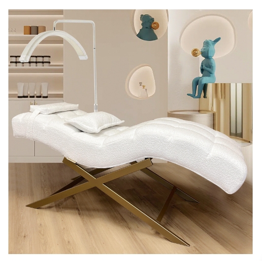 Electric Treatment Moxibustion Therapy Chair Latex Topper Beauty Bed Body Spa Massage Table Salon Facial Cosmetic Stool