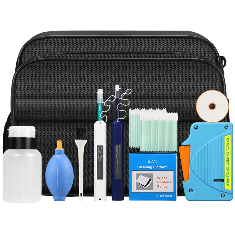 COMPTYCO fiber optic kit 11 piece set fiber optic cleaning kit A-Y3 cleaning paper 1.25/2.5mm SC FC ST LC cleaning pen/box fiber optic cleaner