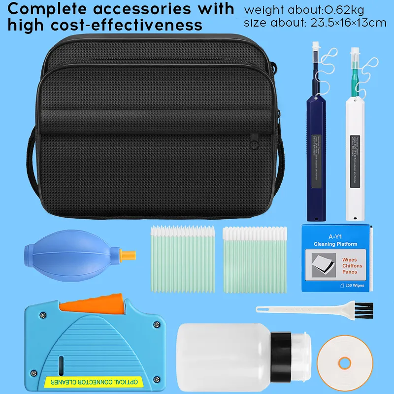 COMPTYCO fiber optic kit 11 piece set fiber optic cleaning kit A-Y3 cleaning paper 1.25/2.5mm SC FC ST LC cleaning pen/box fiber optic cleaner