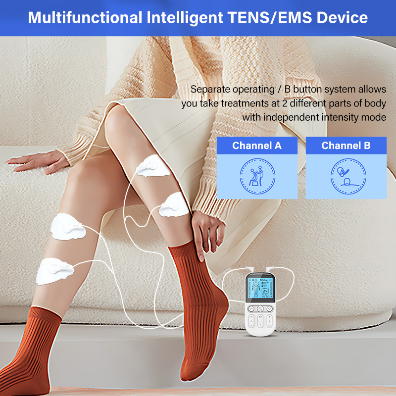 24 Modes AB Dual Channel EMS Pulse Massager Meridian Massager